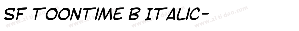 SF Toontime B Italic字体转换